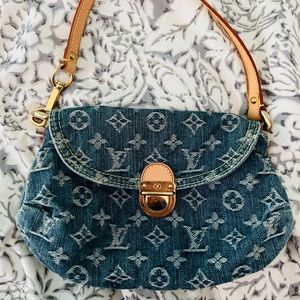 Louis Vuitton Pleaty Mini Denim Baguette